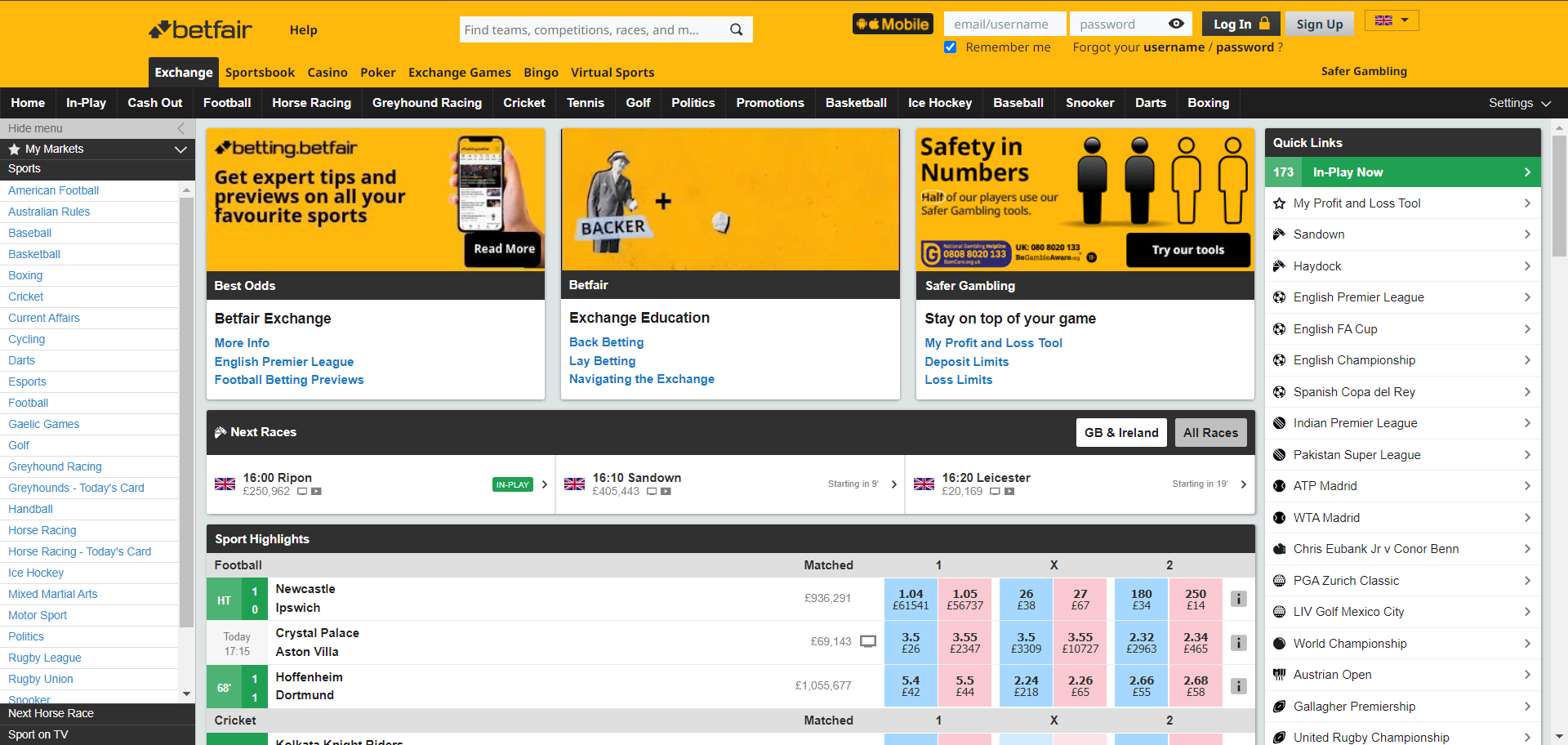 Betfair API Project